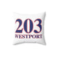 203 Westport Red White & Blue Spun Polyester Square Pillow