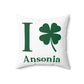 I Clover Ansonia Spun Polyester Square Pillow