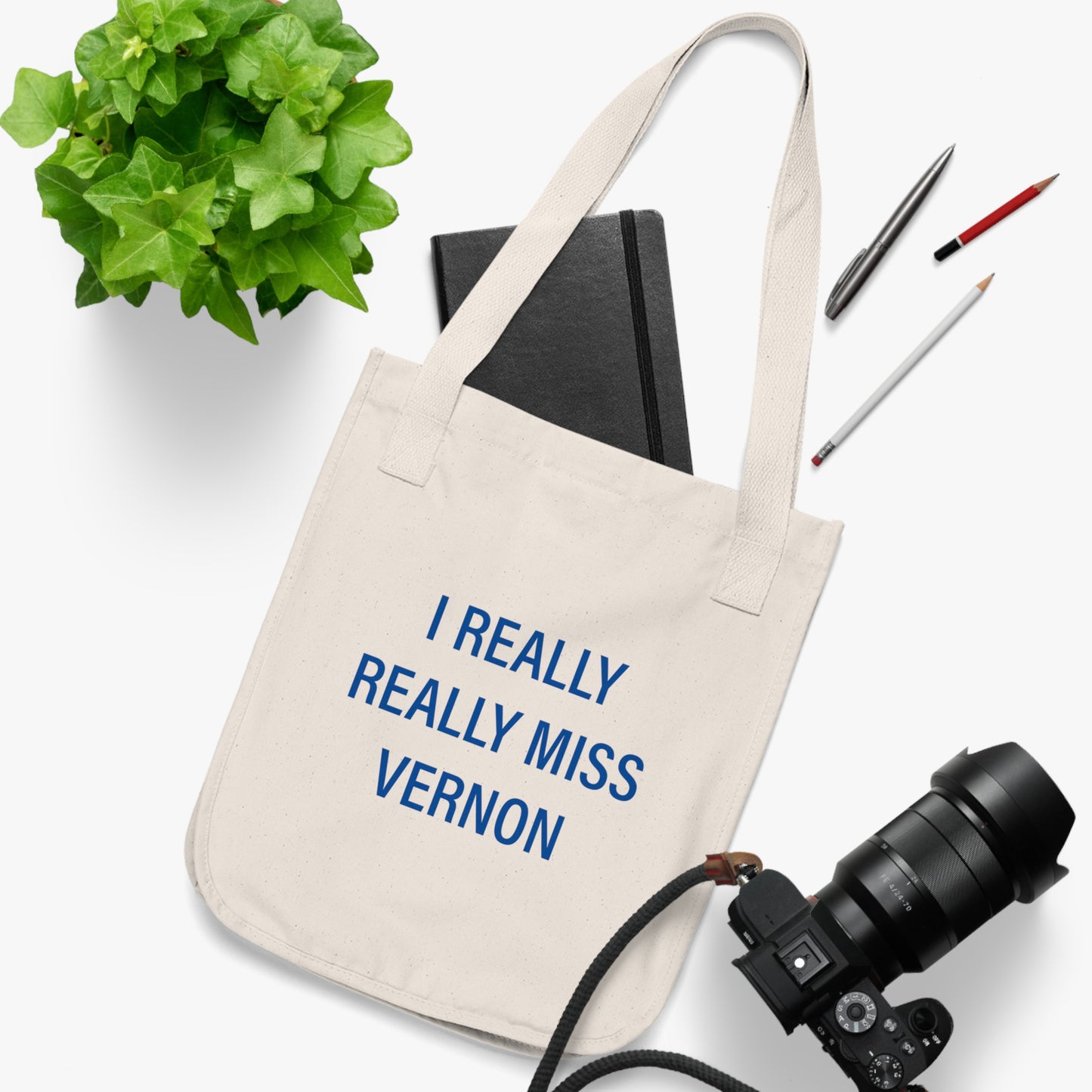 I Really Really Miss Vernon Organic Canvas Tote Bag