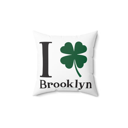 I Clover Brooklyn Spun Polyester Square Pillow