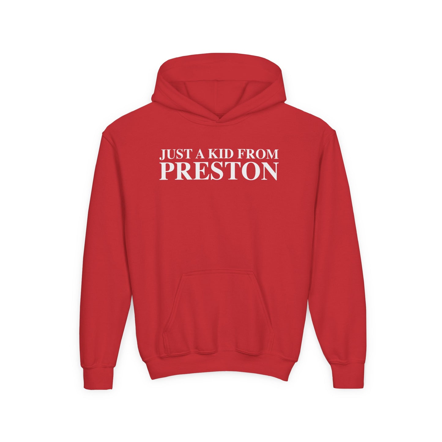 Just a kid from Preston Youth Heavy Blend Hooded Sweatshirt