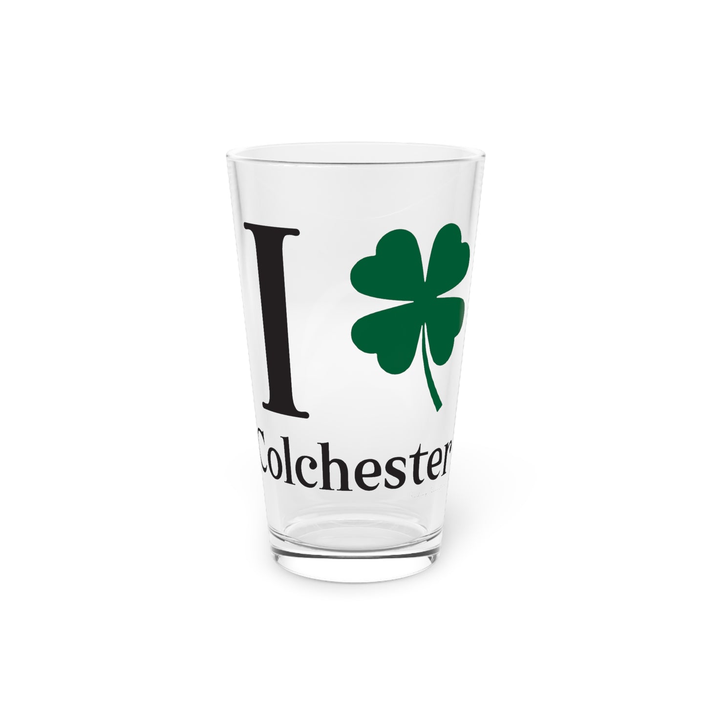 I Clover Colchester Pint Glass, 16oz