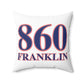 860 Franklin Red, White & Blue Spun Polyester Square Pillow