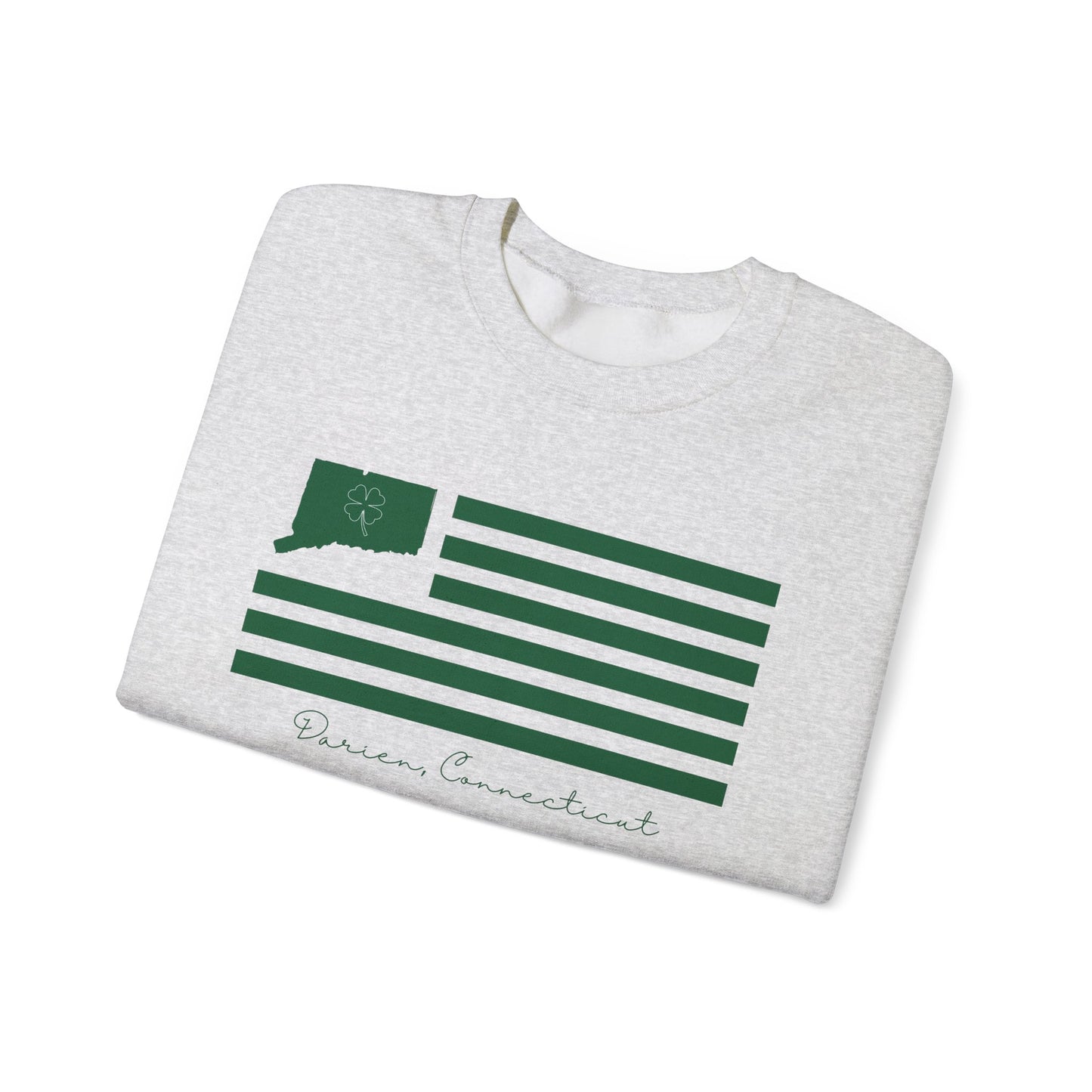 Darien Connecticut St Patrick’s Day Flag Unisex Heavy Blend™ Crewneck Sweatshirt