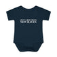 Just a kid from New Haven Infant Baby Rib Bodysuit