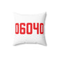 06040 Manchester Connecticut Zip Code  Polyester Square Pillow