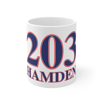 Hamden Red, White & Blue Mug 11oz
