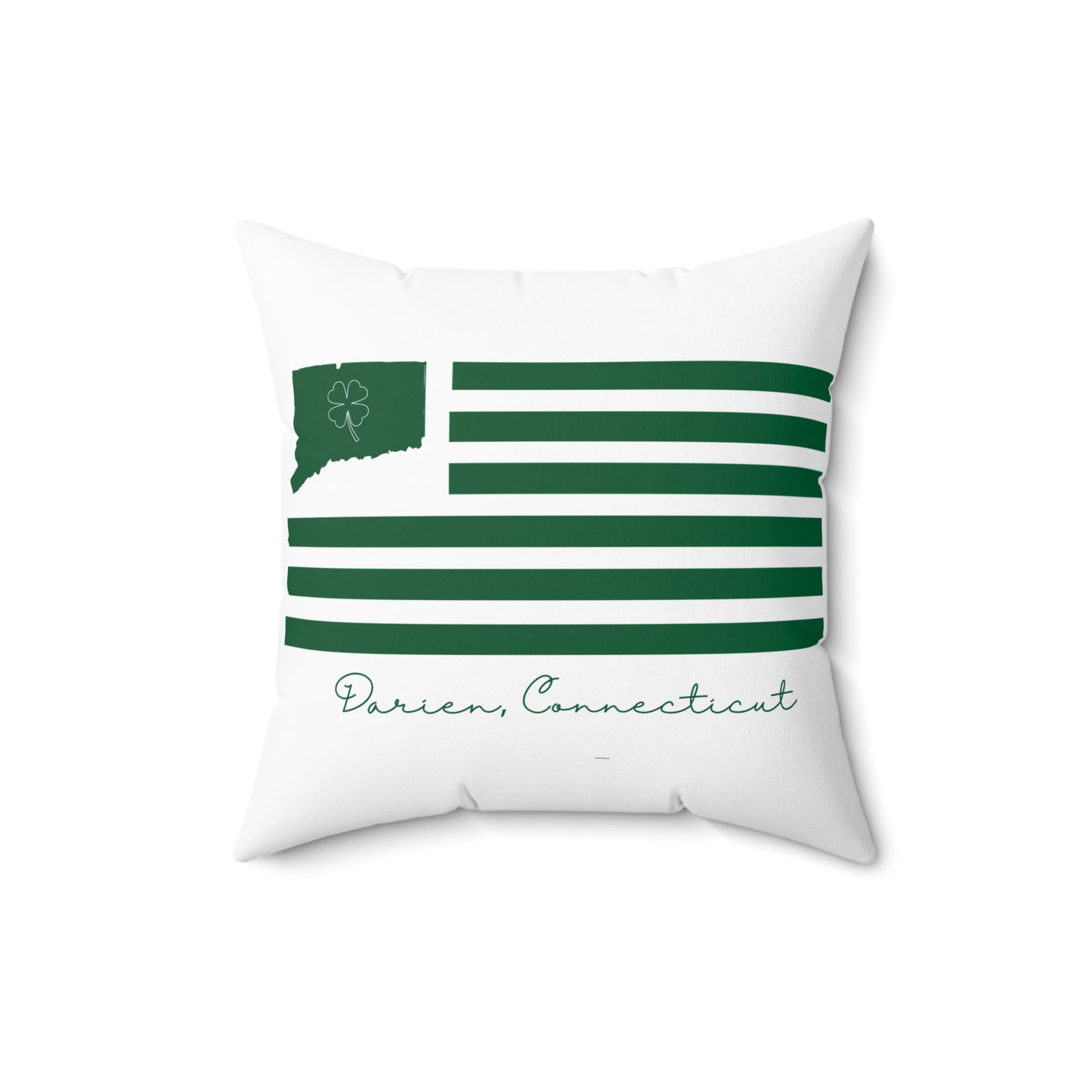 Darien Connecticut St. Patrick's Day Spun Polyester Square Pillow