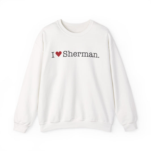 I Heart Sherman. Unisex Heavy Blend™ Crewneck Sweatshirt