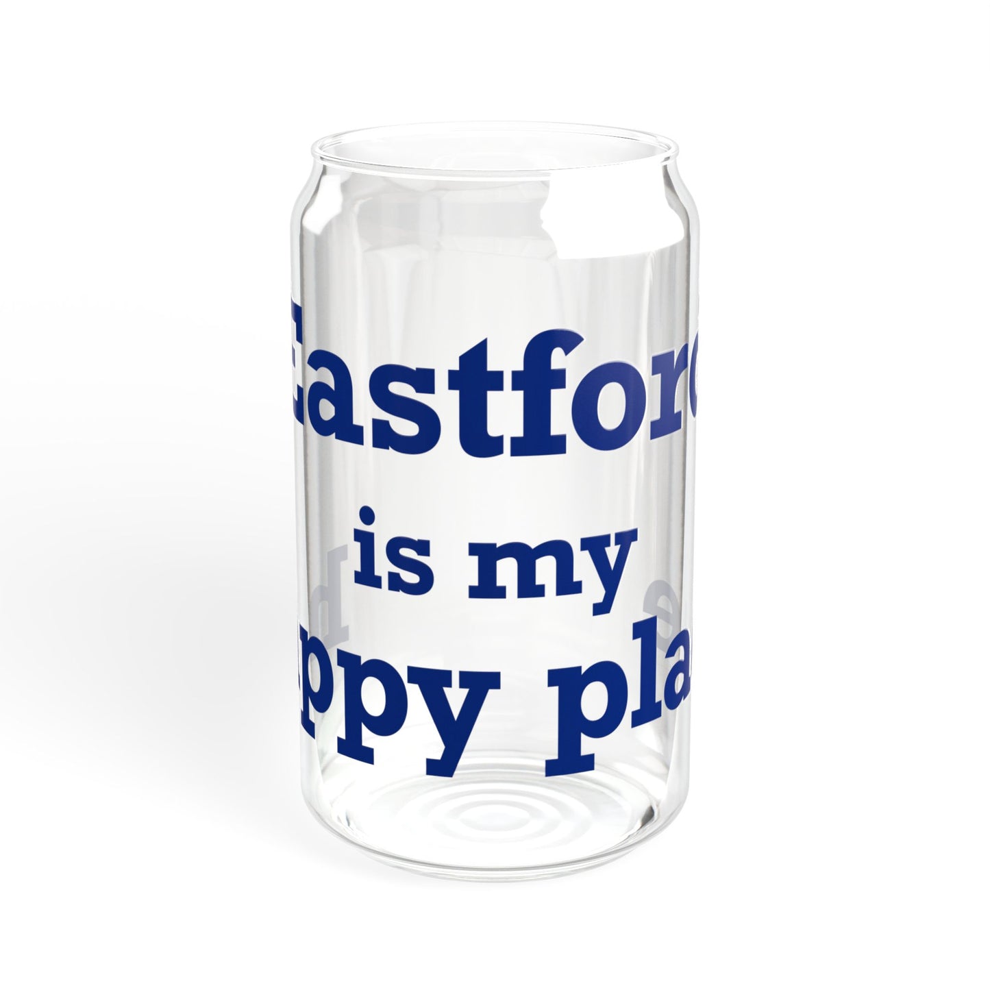 Eastford is My Happy Place Sipper Glass, 16oz