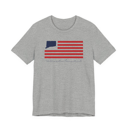 Willimantic Connecticut Flag Unisex Jersey Short Sleeve T-Shirt