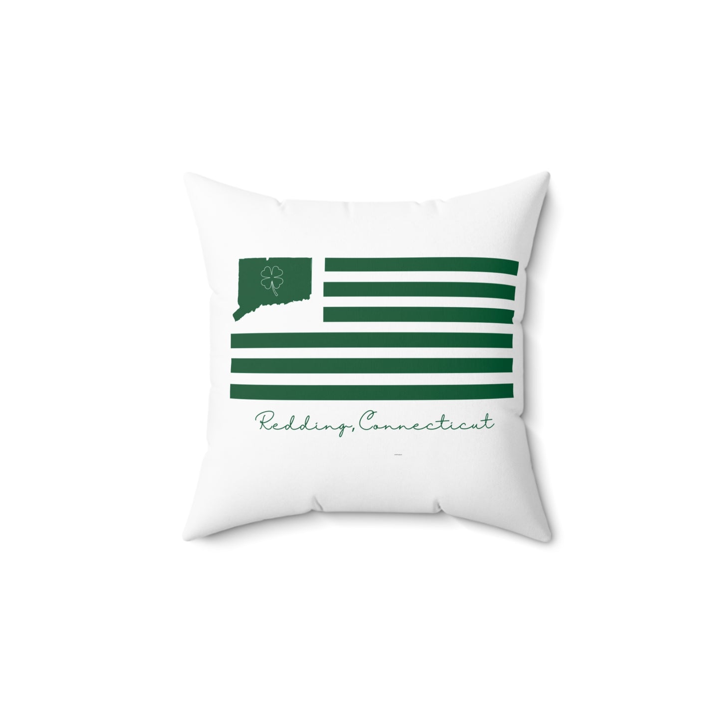 Redding Connecticut St Patrick’s Day Flag Spun Polyester Square Pillow