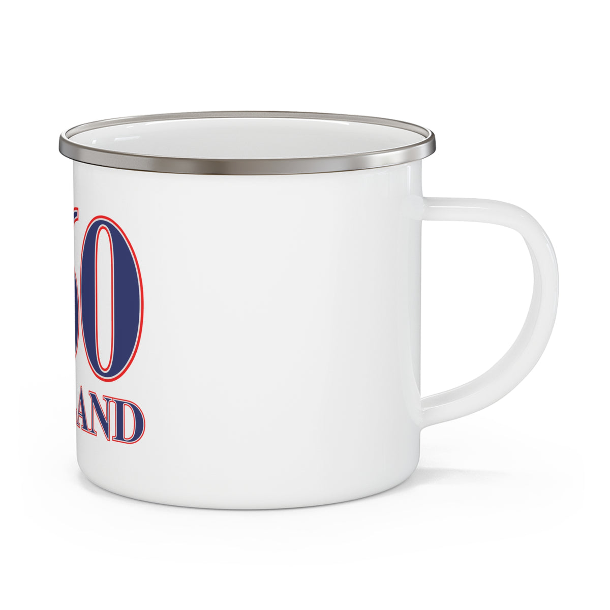 860 Portland Red, White & Blue Enamel Camping Mug