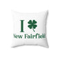 I Clover New Fairfield Spun Polyester Square Pillow