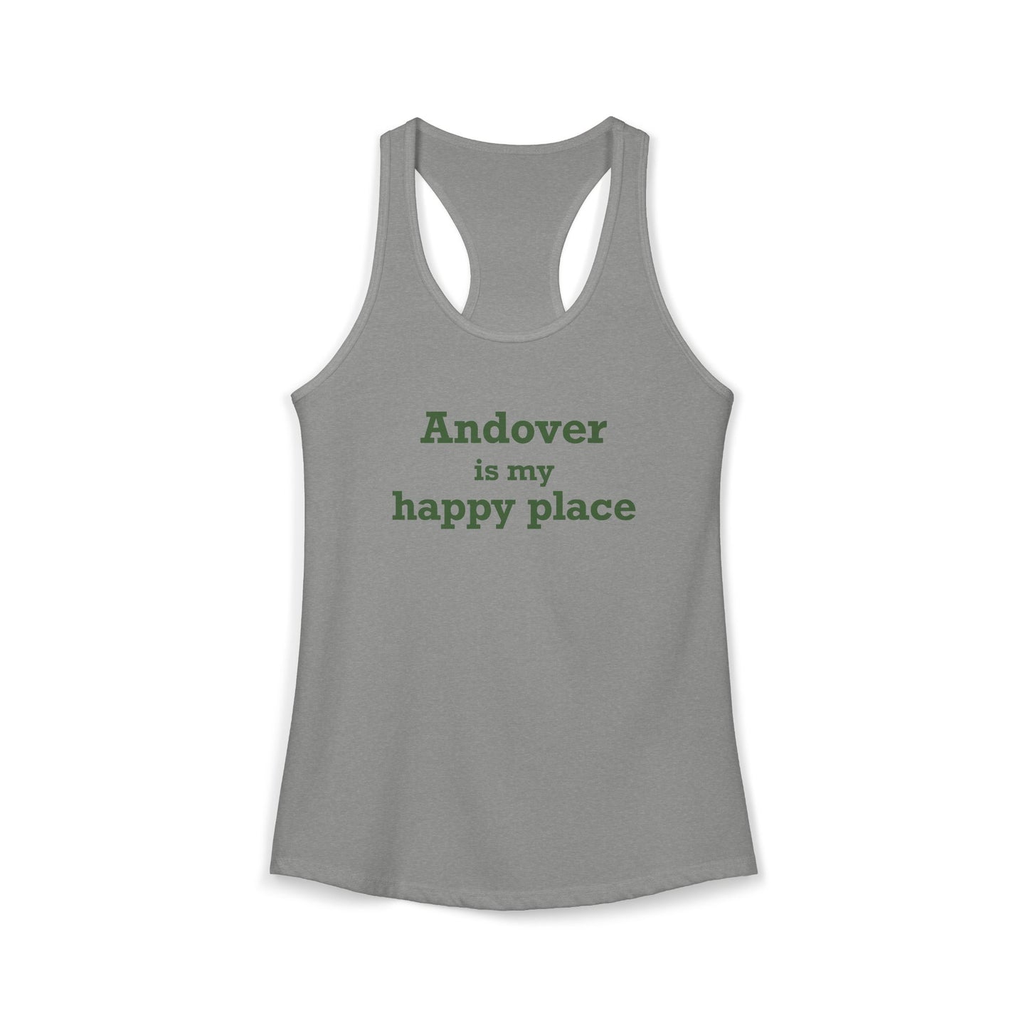 Andover is My Happy Place Women's Ideal Racerback Tank Top