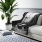 Manhattan Bridge Black and White Sherpa Fleece Blanket