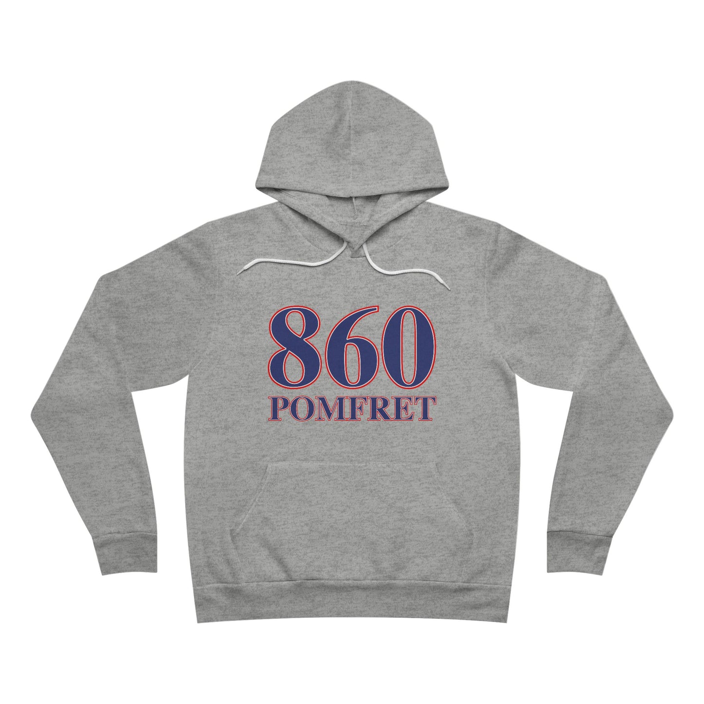 860 Pomfret Red White & Blue Unisex Sponge Fleece Pullover Hoodie