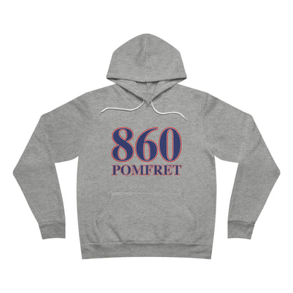 860 Pomfret Red White & Blue Unisex Sponge Fleece Pullover Hoodie