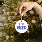 I Heart BKFD Glass Ornaments
