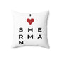 Sherman Vision Spun Polyester Square Pillow