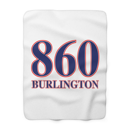 860 Burlington Red, White & Blue Sherpa Fleece Blanket
