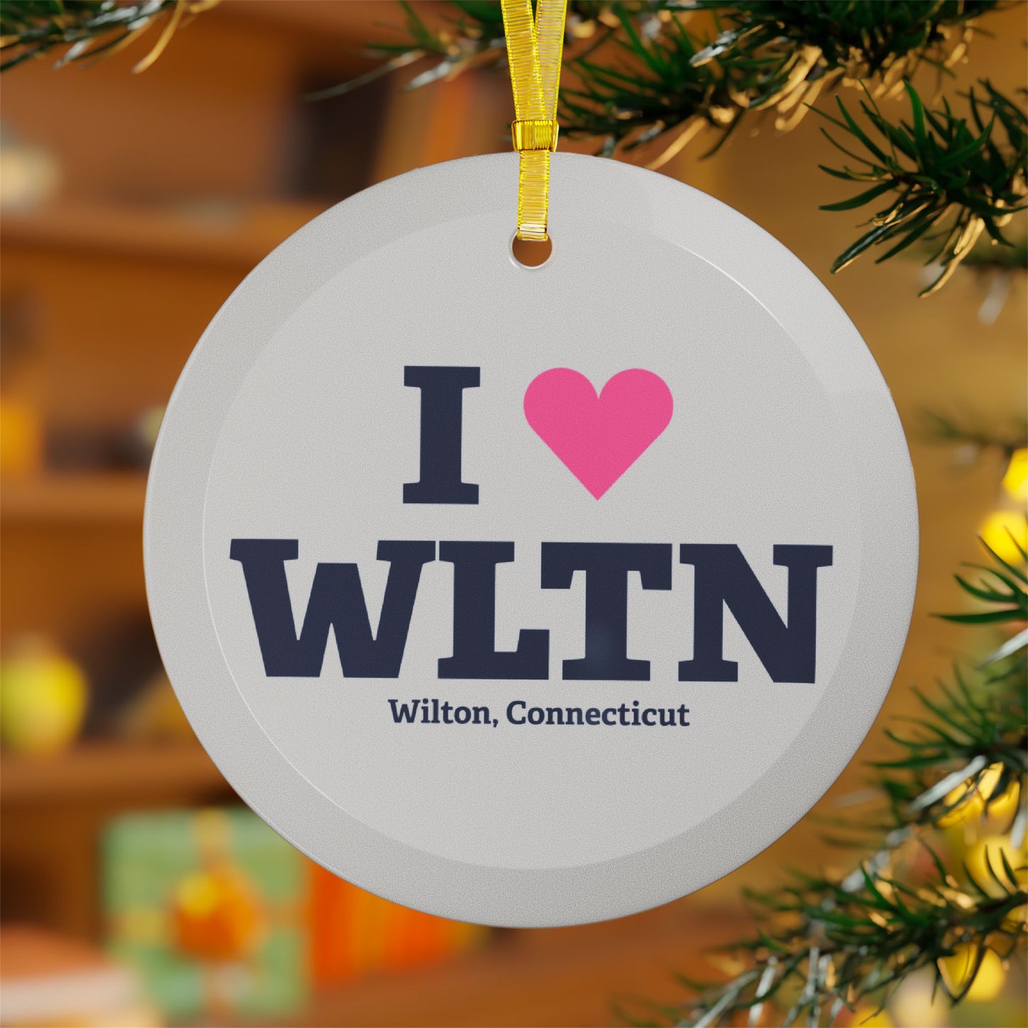 I Heart WLTN Glass Ornaments