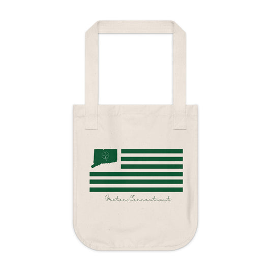 Groton Connecticut St. Patrick’s Day Flag Organic Canvas Tote Bag