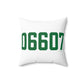 06607 Bridgeport Connecticut Zip Code Spun Polyester Square Pillow