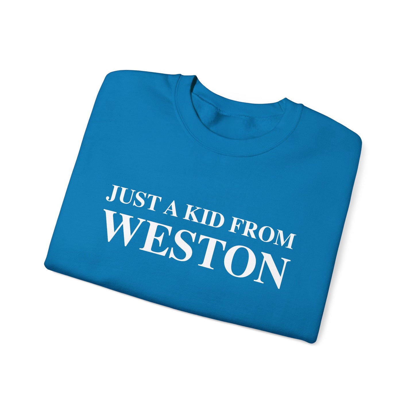 Just a kid from Weston Unisex Heavy Blend™ Crewneck Sweatshirt