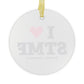 I Heart STMF Glass Ornaments