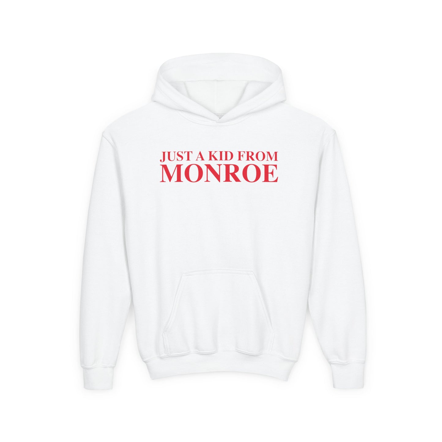 Just a kid from Monroe Youth Heavy Blend Hooded Sweatshirt