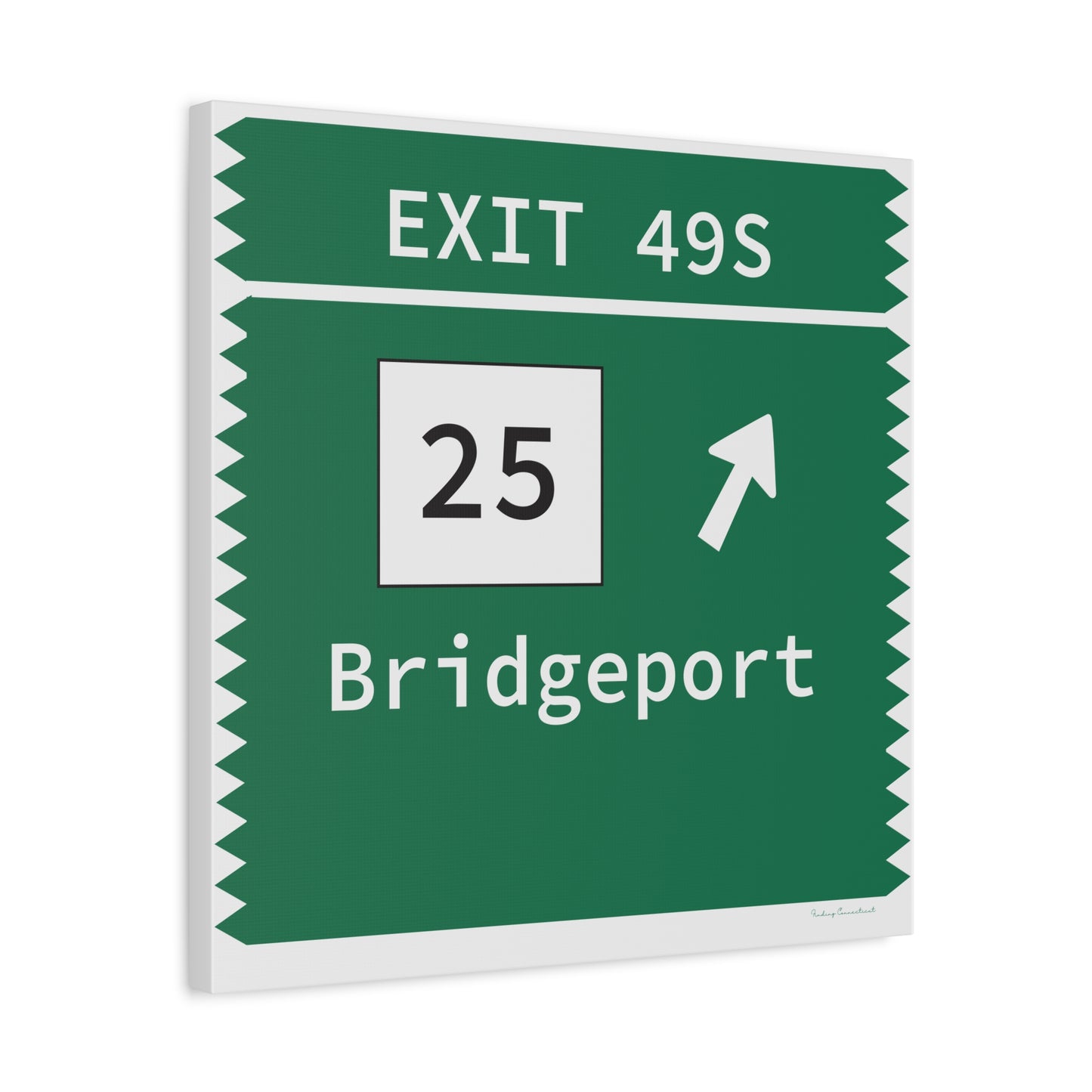 Vintage Merritt Parkway Exit 49S Sign Matte Canvas, Stretched, 1.25"