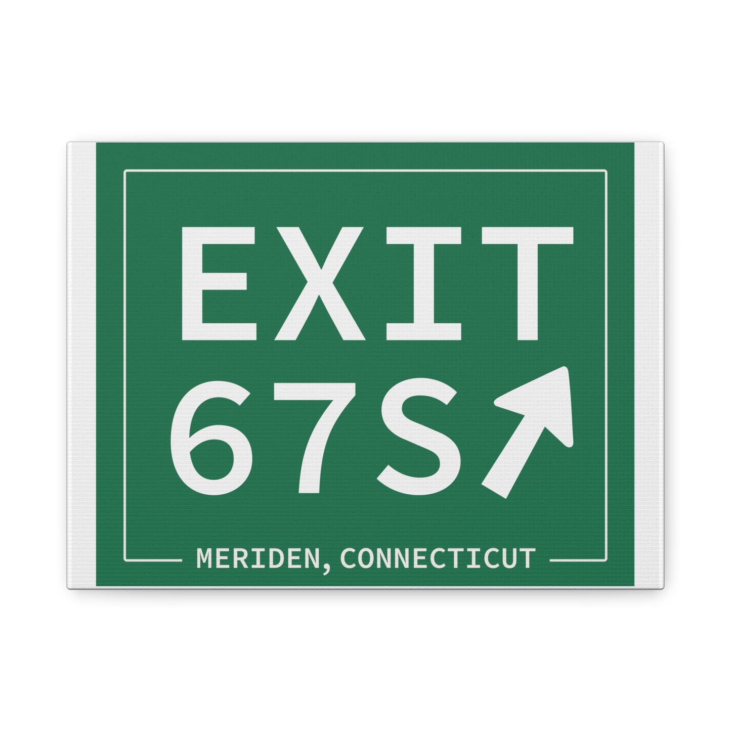 Vintage Exit 67S WCP Sign Matte Canvas, Stretched, 1.25"