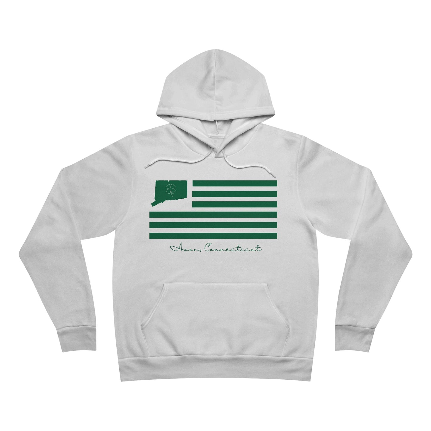 Avon Connecticut St Patrick’s Day Flag Unisex Sponge Fleece Pullover Hoodie