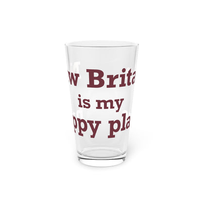 New Britain is My Happy Place Pint Glass, 16oz