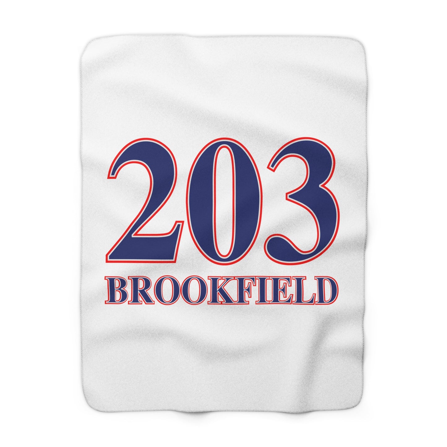 203 Brookfield Red White & Blue Sherpa Fleece Blanket