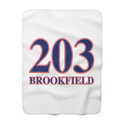 203 Brookfield Red White & Blue Sherpa Fleece Blanket