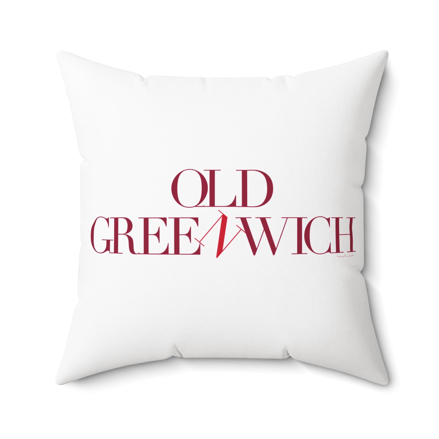 41 Tilt Old Greenwich Spun Polyester Square Pillow