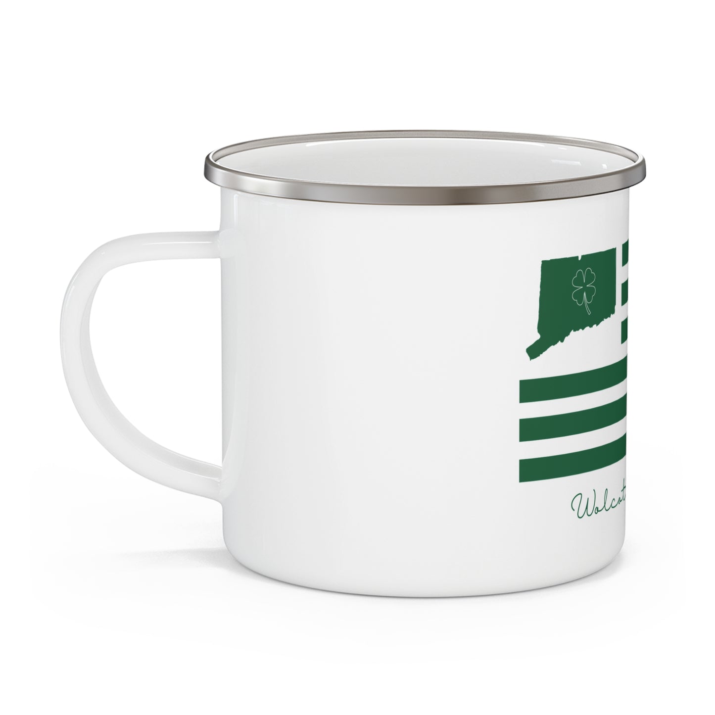Wolcott Connecticut St. Patrick’s Day Flag Enamel Camping Mug