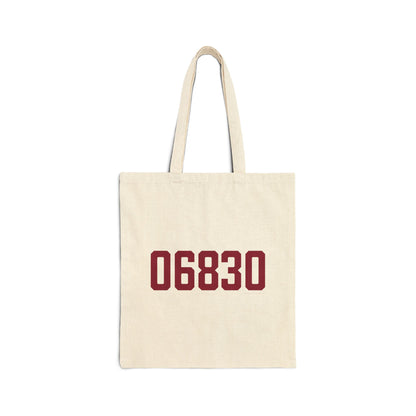 06830 - Greenwich Connecticut Zip Code Cotton Canvas Tote Bag