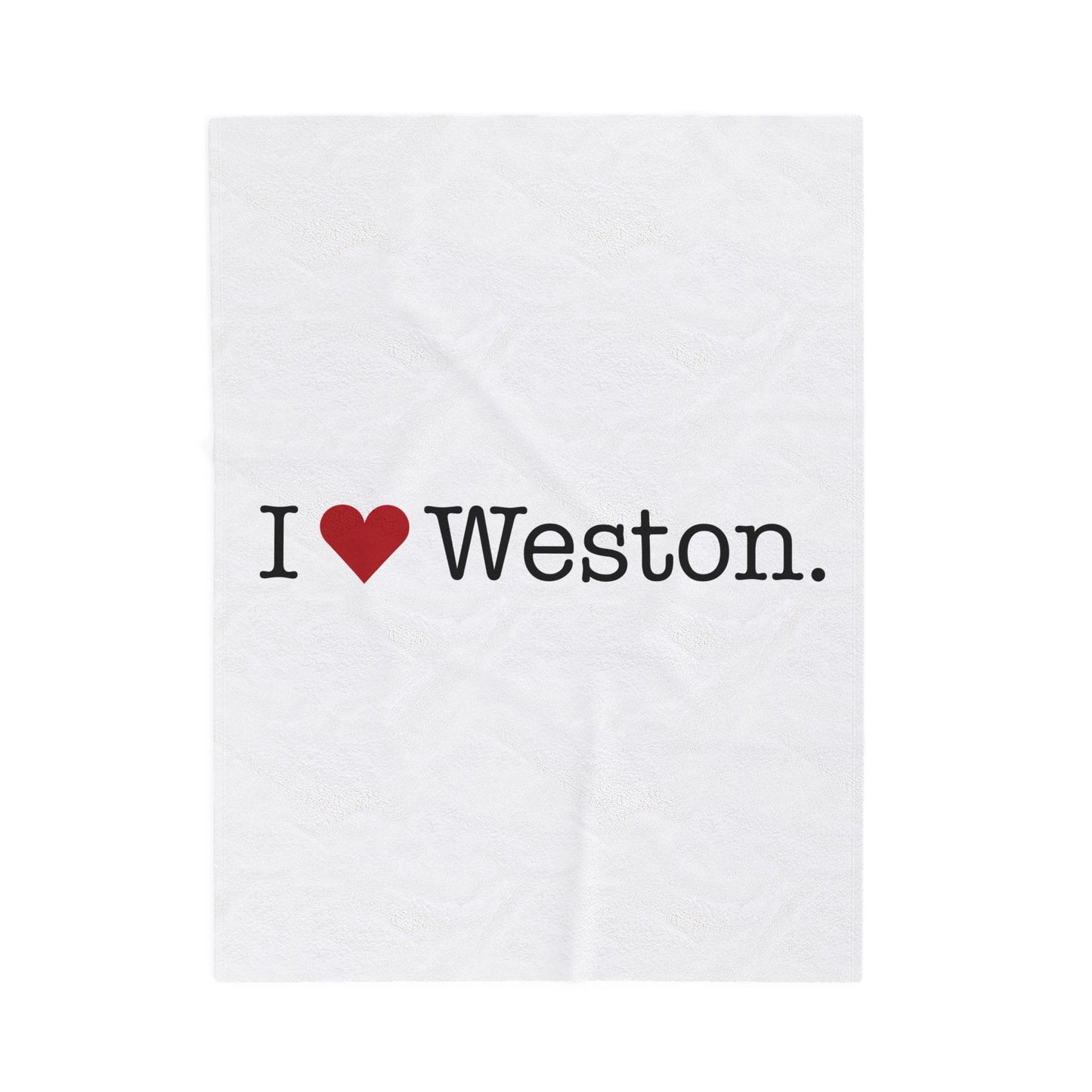 I Heart Weston. Velveteen Plush Blanket