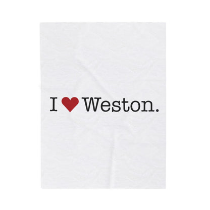 I Heart Weston. Velveteen Plush Blanket