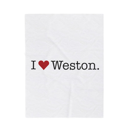 I Heart Weston. Velveteen Plush Blanket