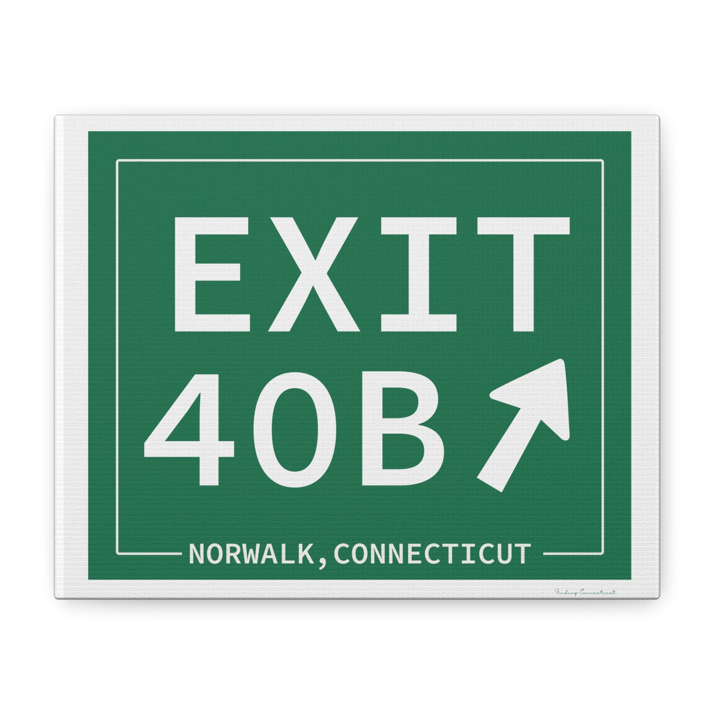 Vintage Exit 40B Merritt Parkway Sign Matte Canvas, Stretched, 1.25"