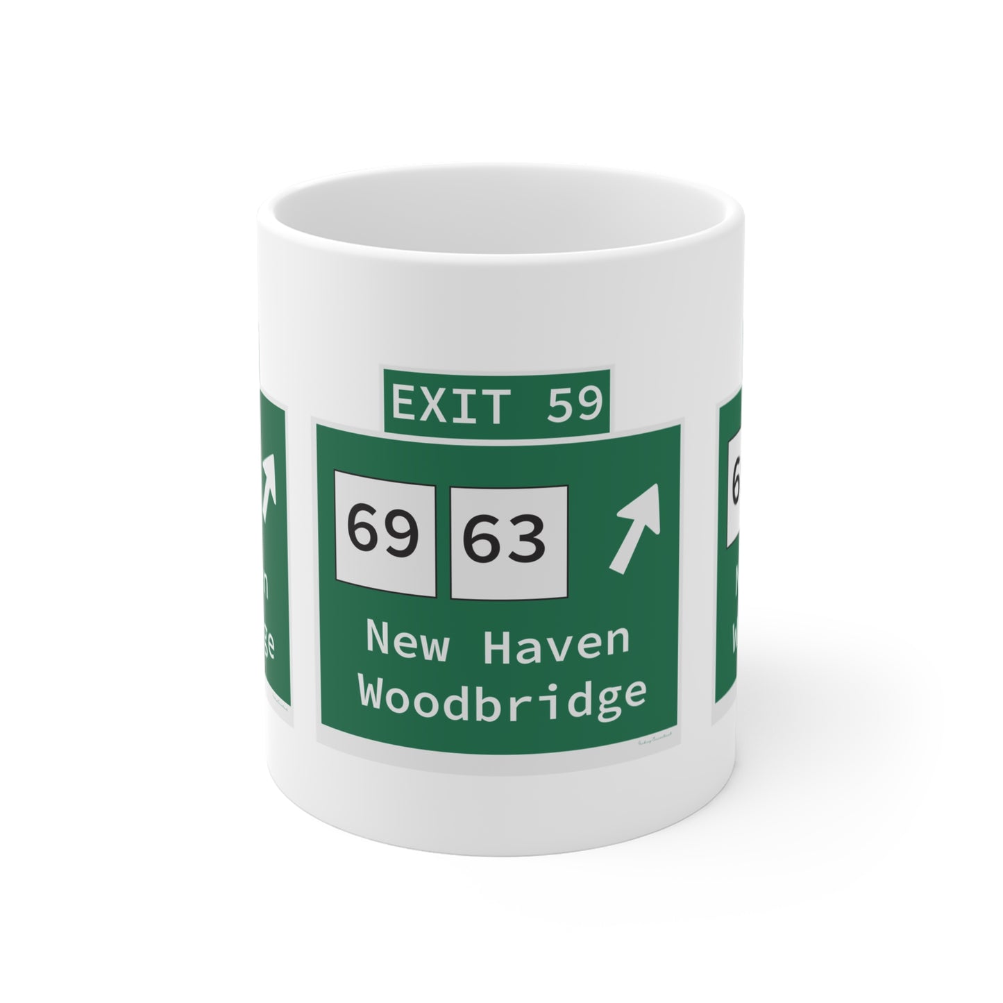 Vintage WCP Exit 59 Sign Mug 11oz