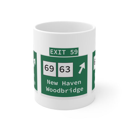 Vintage WCP Exit 59 Sign Mug 11oz