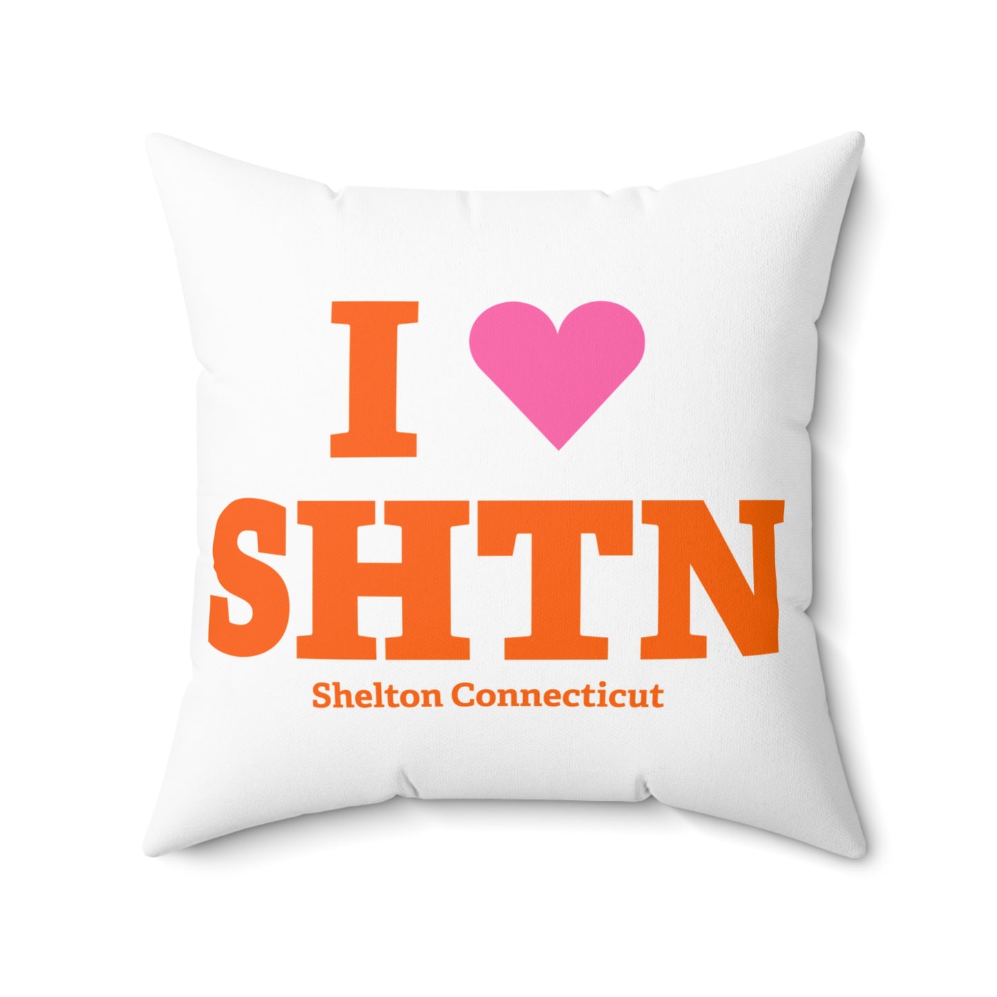 I Heart SHTN Spun Polyester Square Pillow