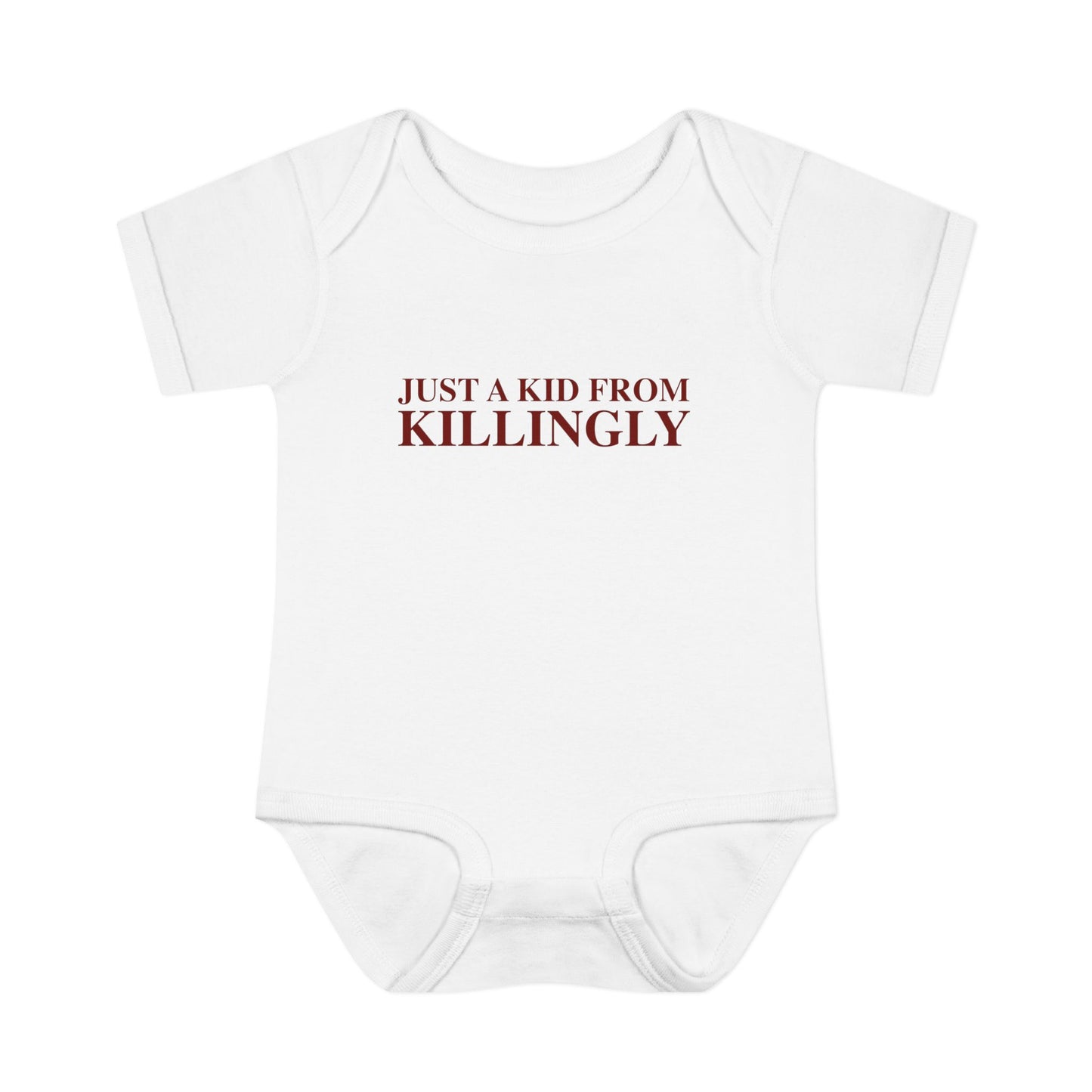 Just a kid from Killingly Infant Baby Rib Bodysuit