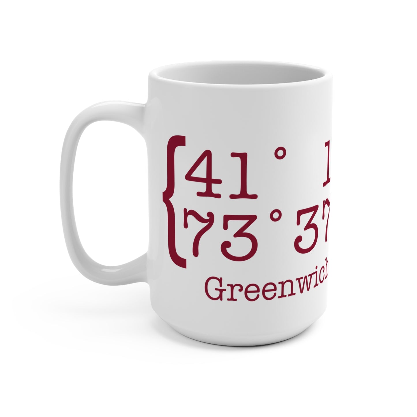 Greenwich Coordinates  Mug 15oz