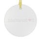 I Heart Stratfield. Glass Ornaments